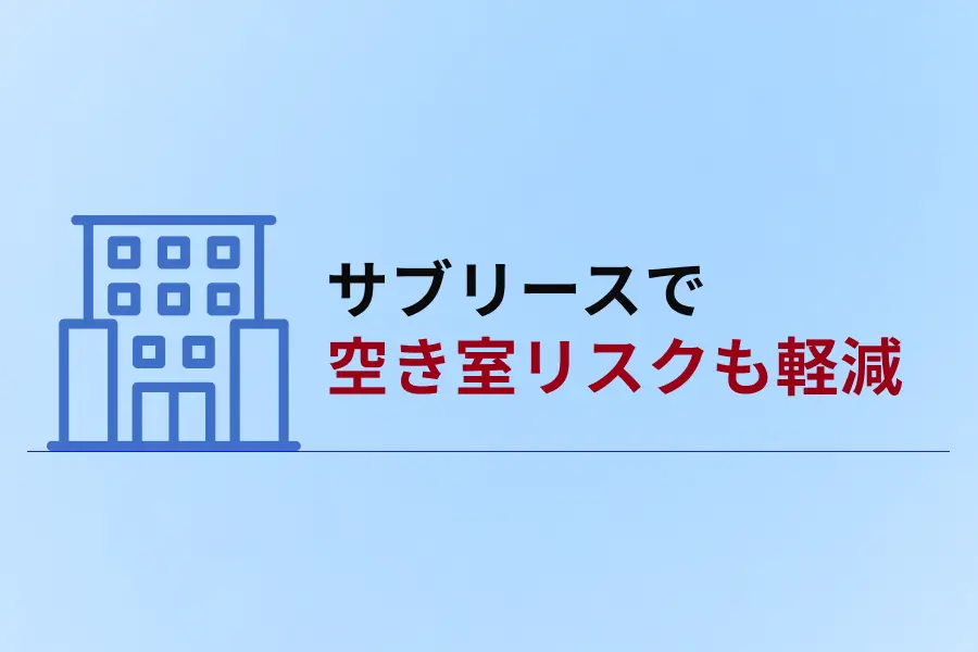 空き店舗に新テナント誘致。サブリースで空室リスクも軽減